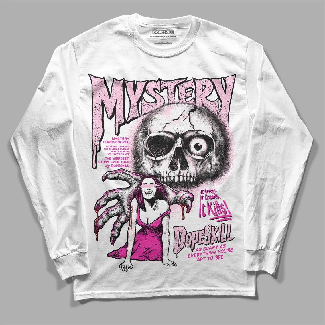 Triple Pink Dunk DopeSkill Long Sleeve T-Shirt Mystery Ghostly Grasp Graphic sold by DopeSkill
