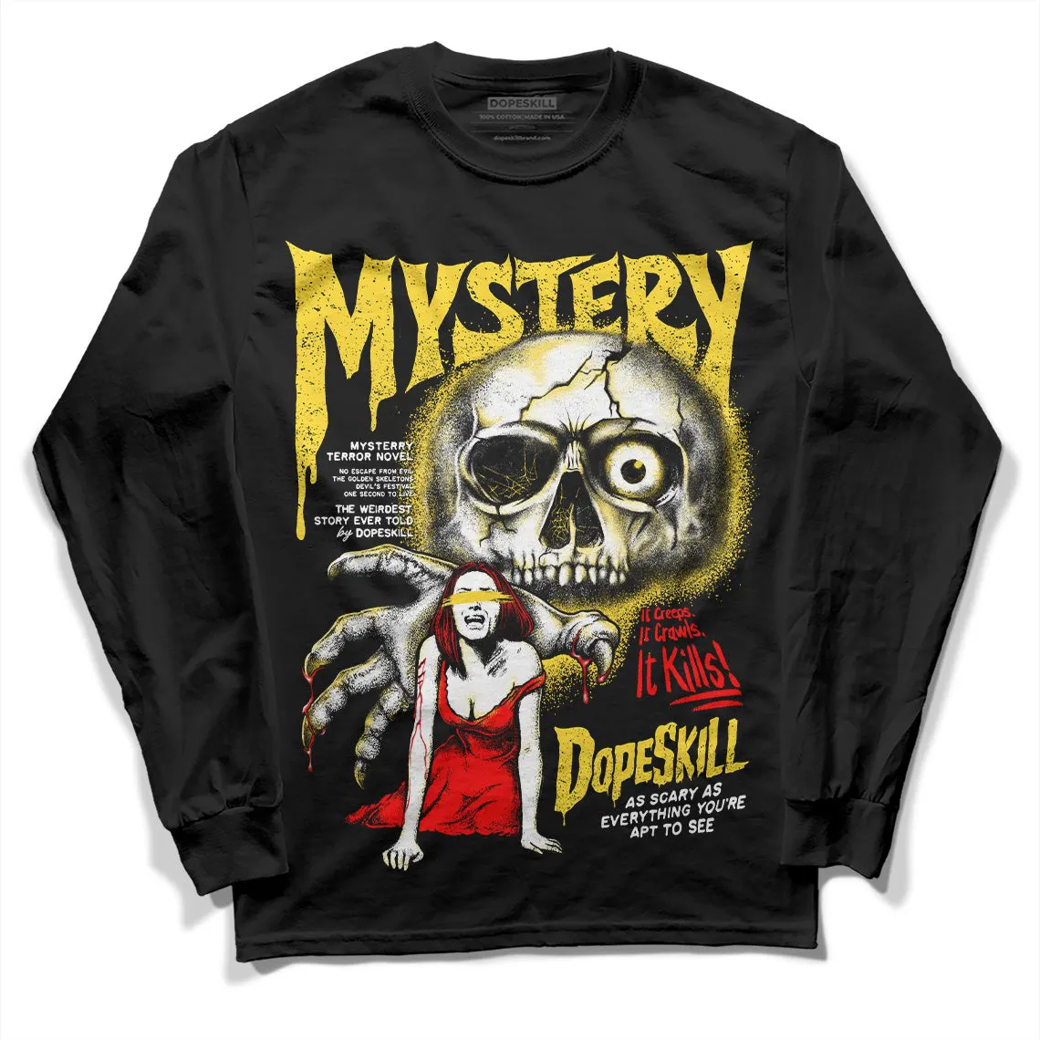 Black Tour Yellow AJ 4 Thunder DopeSkill Long Sleeve T-Shirt Mystery Ghostly Grasp Graphic sold by DopeSkill
