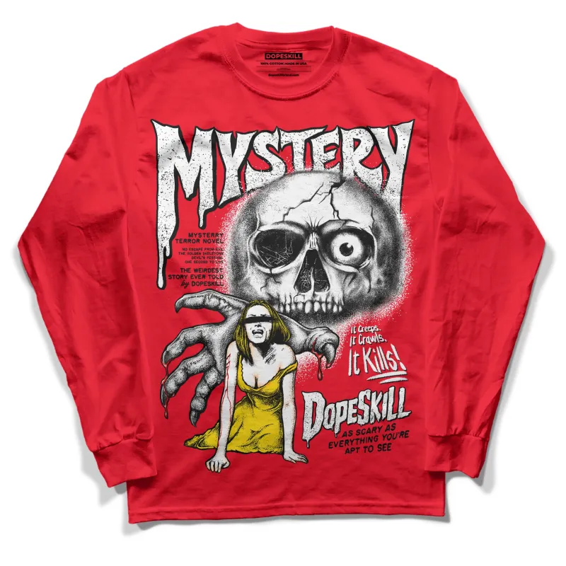 Red Thunder 4s DopeSkill Red Long Sleeve T-Shirt Mystery Ghostly Grasp Graphic sold by DopeSkill