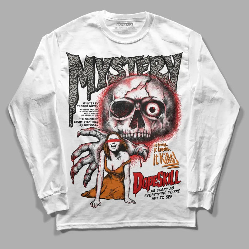 Fire Red 3s DopeSkill Long Sleeve T-Shirt Mystery Ghostly Grasp Graphic sold by DopeSkill
