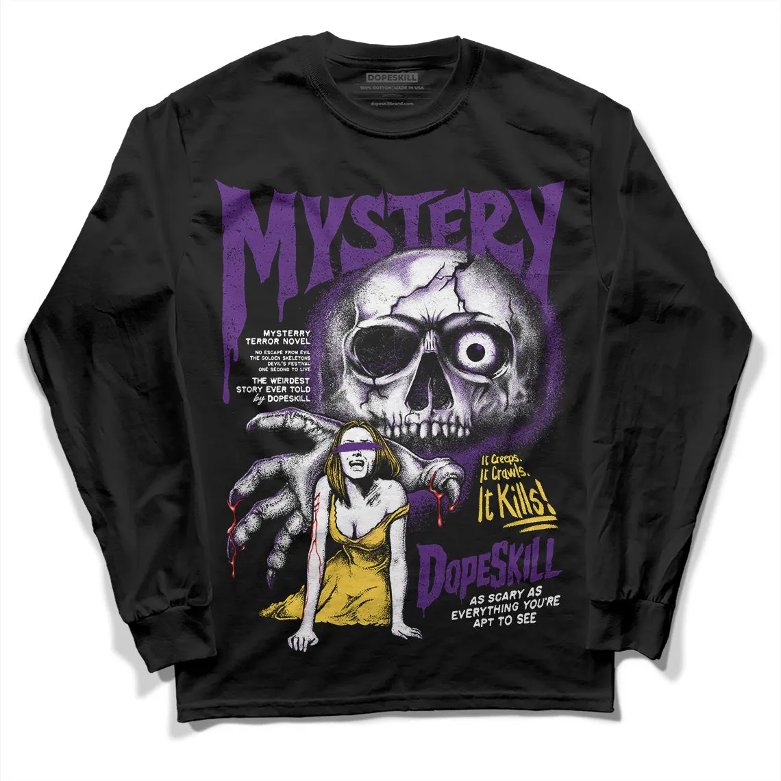 Field Purple 12s DopeSkill Long Sleeve T-Shirt Mystery Ghostly Grasp Graphic sold by DopeSkill product image thumbnail 2