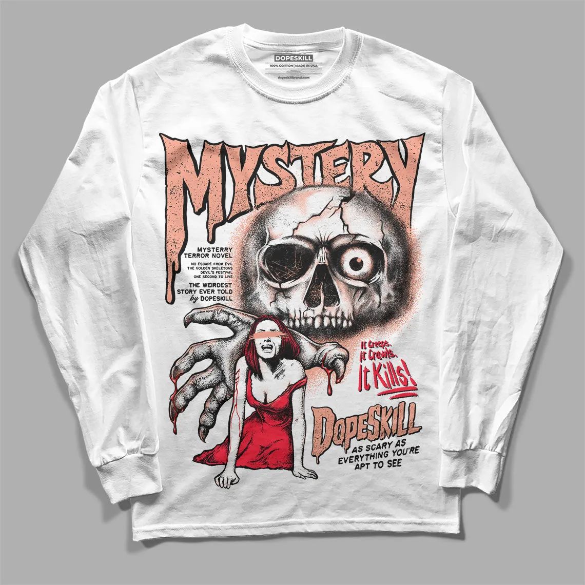 Crimson Bliss 5s DopeSkill Long Sleeve T-Shirt Mystery Ghostly Grasp Graphic sold by DopeSkill