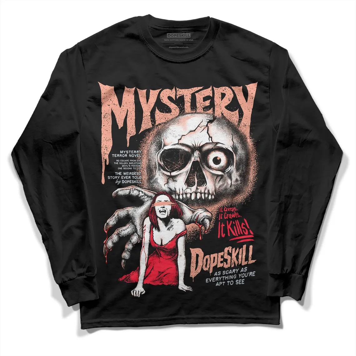 Crimson Bliss 5s DopeSkill Long Sleeve T-Shirt Mystery Ghostly Grasp Graphic sold by DopeSkill product image thumbnail 2