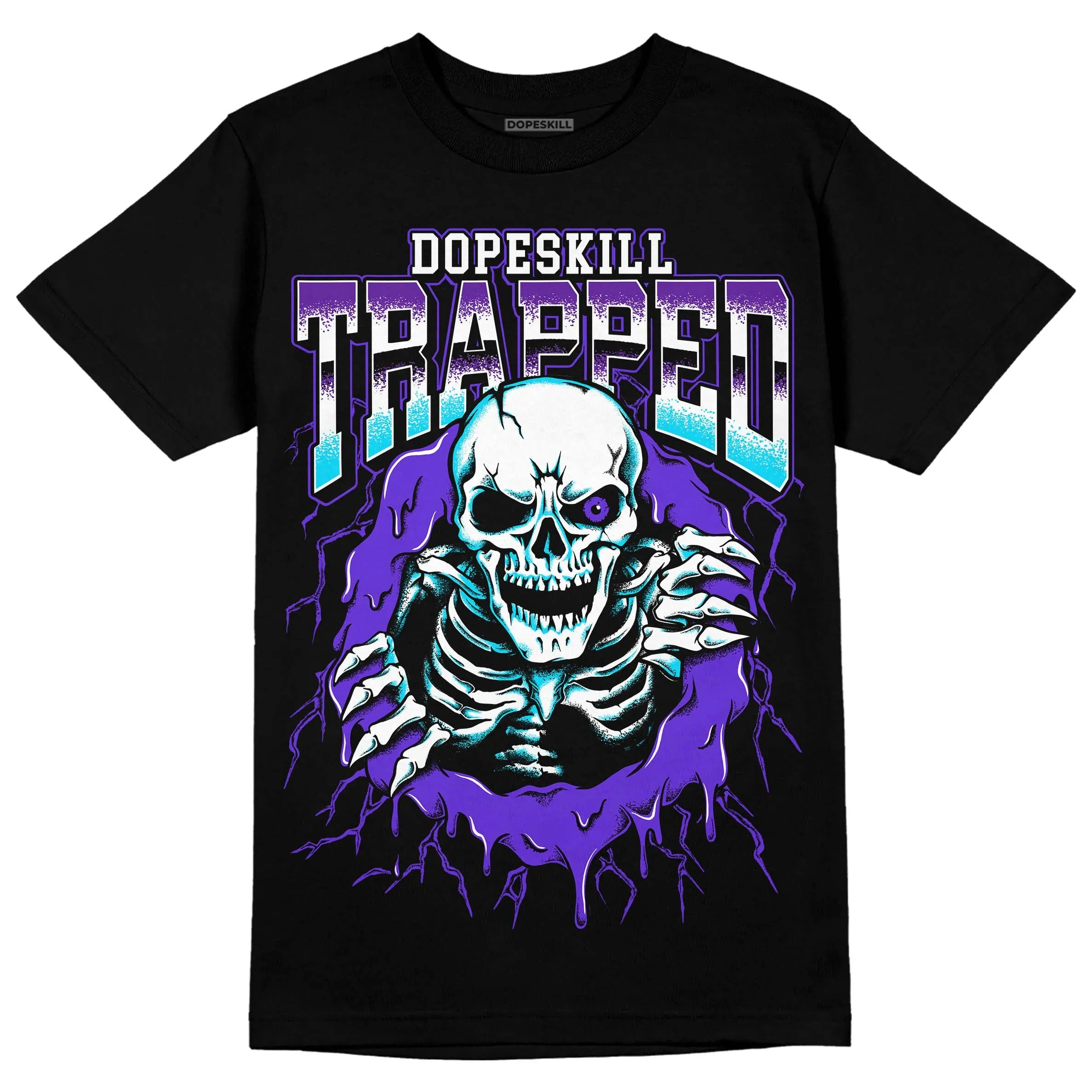 Aqua 6s DopeSkill T-Shirt Trapped Halloween Graphic sold by DopeSkill