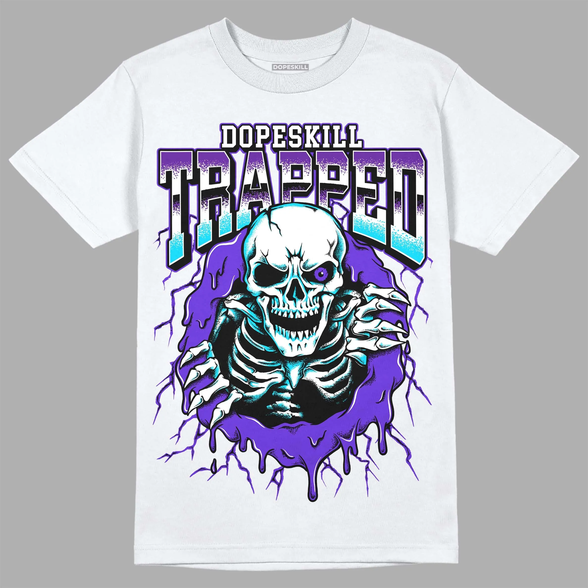 Aqua 6s DopeSkill T-Shirt Trapped Halloween Graphic sold by DopeSkill product image thumbnail 2