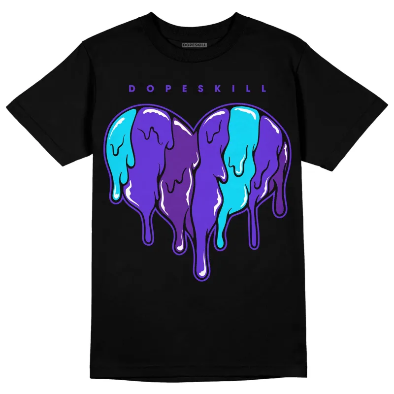 Aqua 6s DopeSkill T-Shirt Slime Drip Heart Graphic sold by DopeSkill