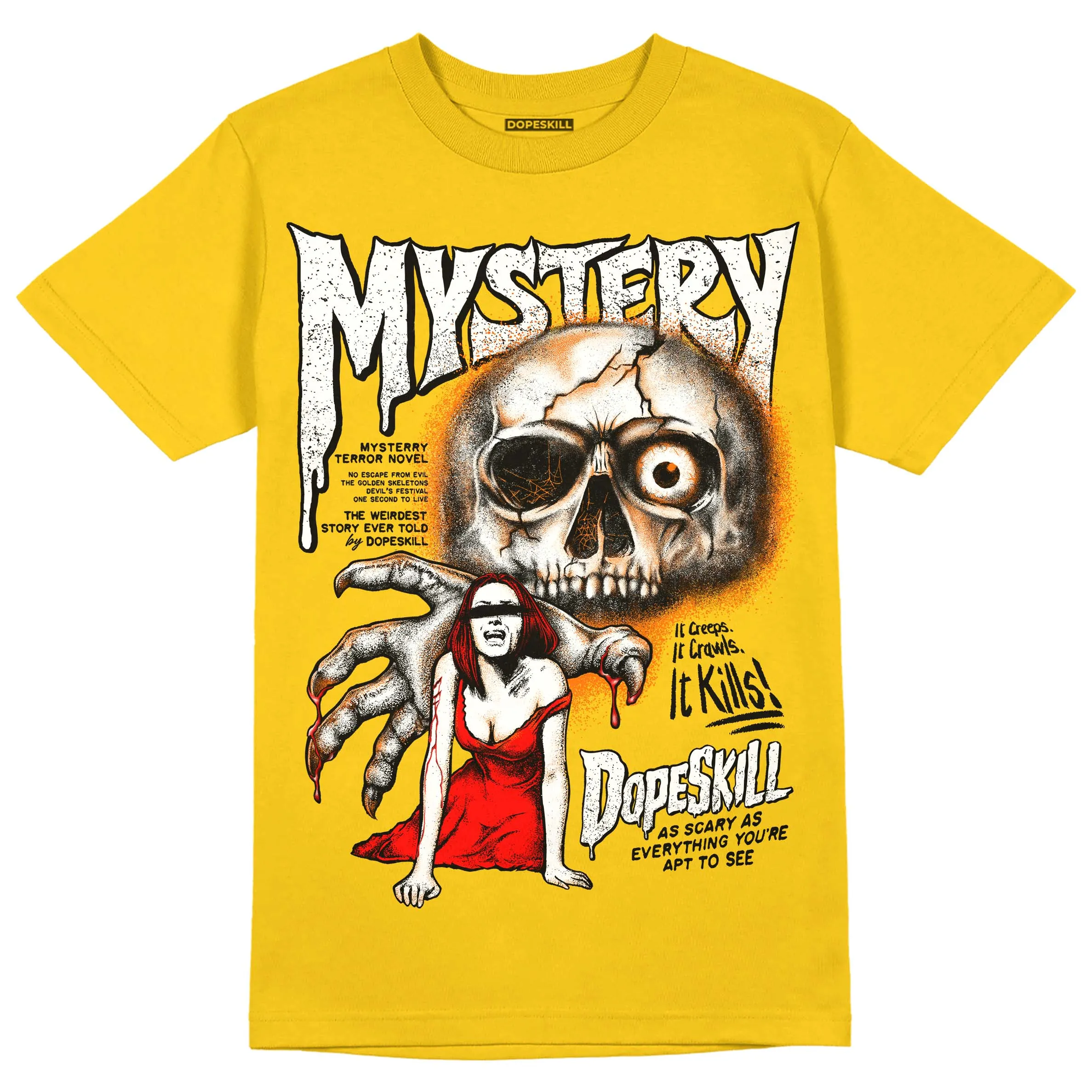 Black Tour Yellow AJ 4 Thunder DopeSkill Unisex T-Shirt Mystery Ghostly Grasp Graphic sold by DopeSkill product image thumbnail 3