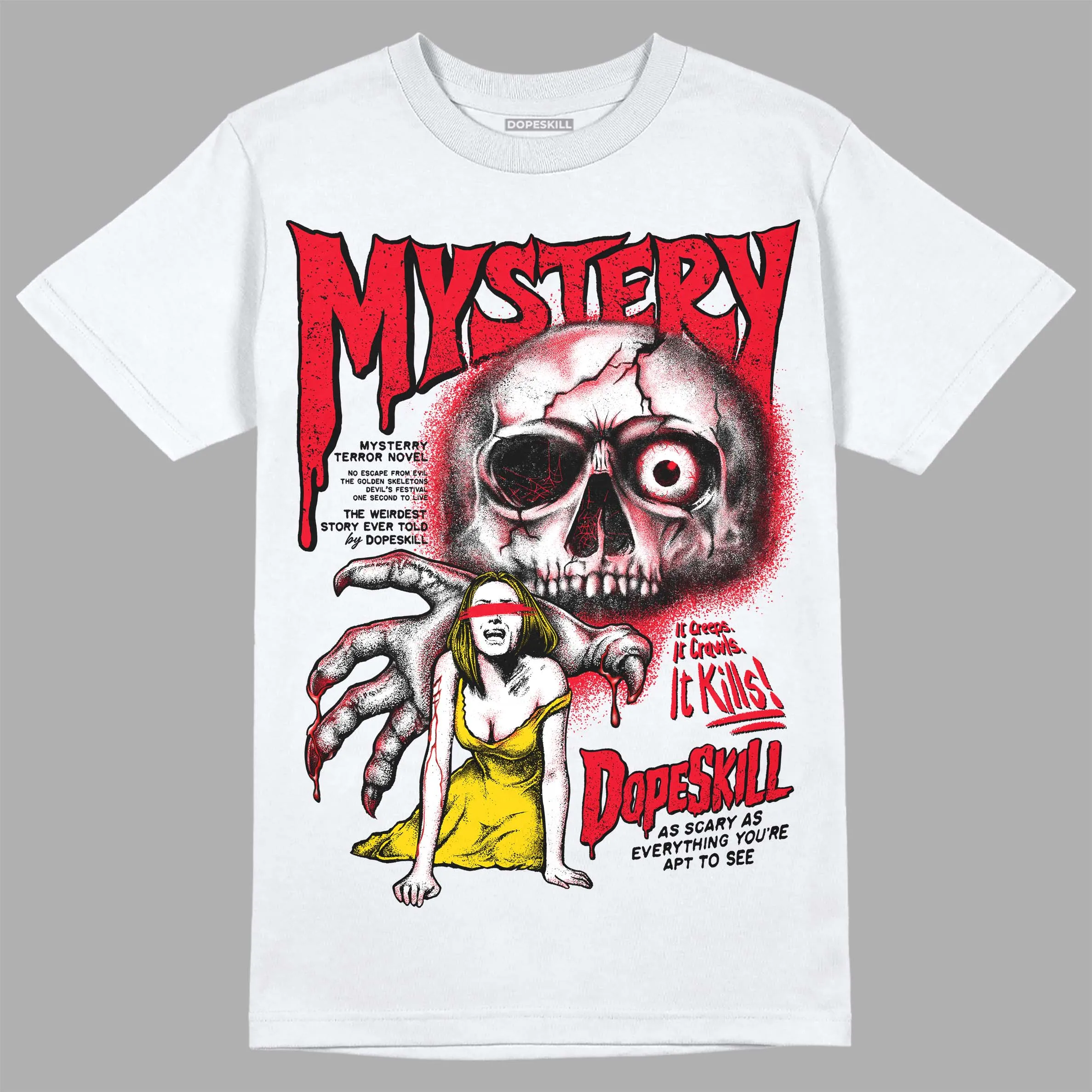 Red Thunder 4s DopeSkill T-shirt Mystery Ghostly Grasp Graphic sold by DopeSkill product image thumbnail 2