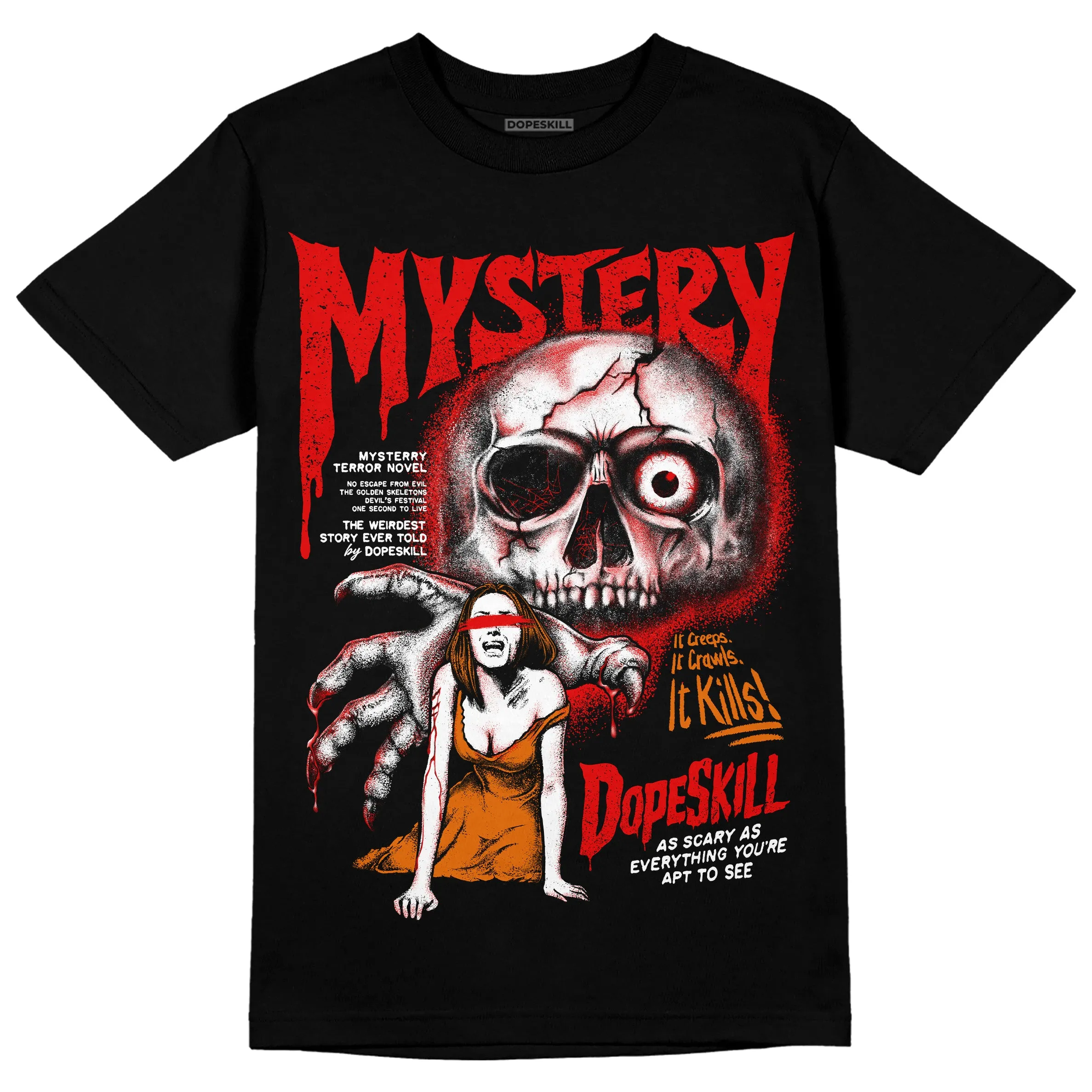 Red Cement 4S DopeSkill T-Shirt Mystery Ghostly Grasp Graphic sold by DopeSkill product image thumbnail 2