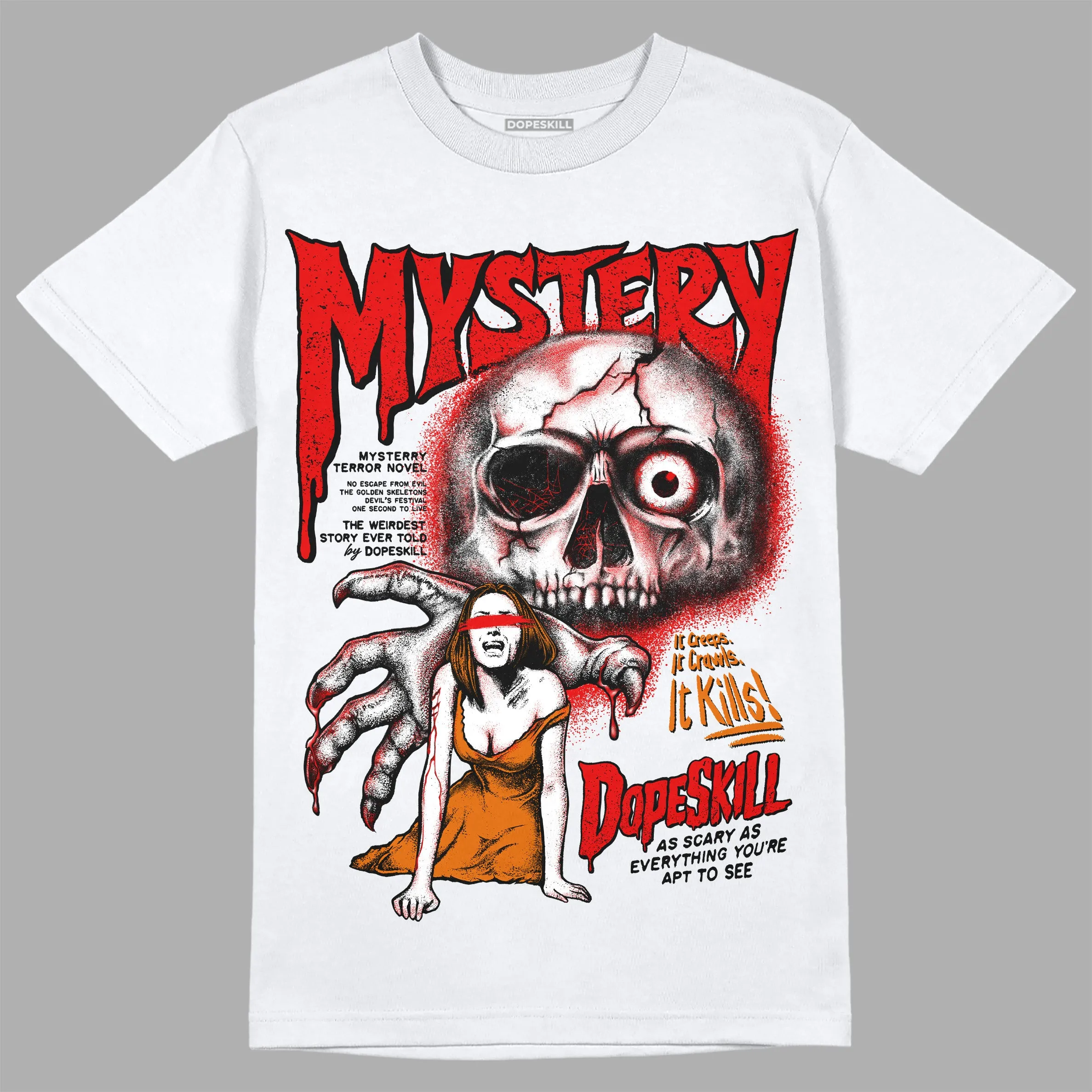 Red Cement 4S DopeSkill T-Shirt Mystery Ghostly Grasp Graphic sold by DopeSkill