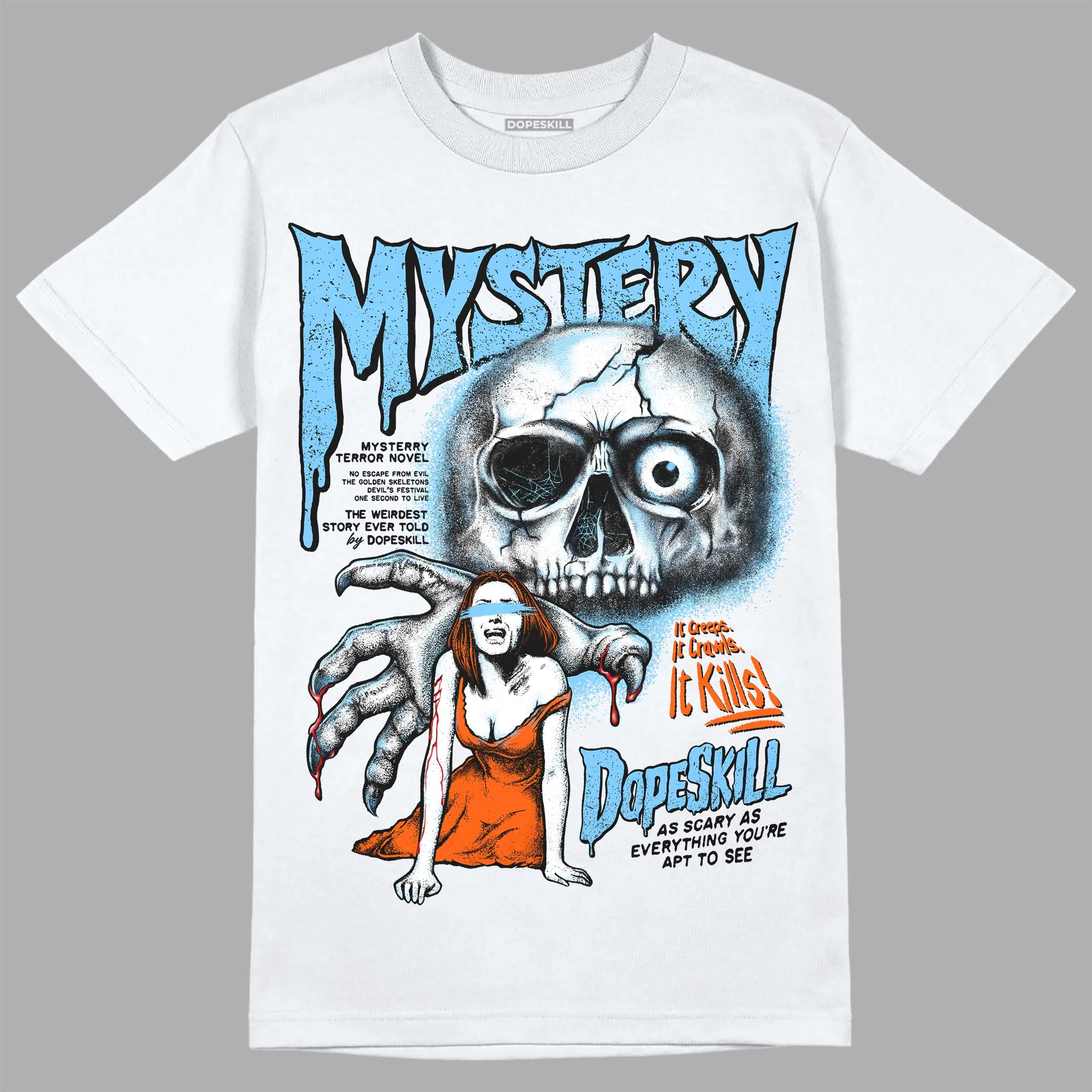 Dunk Futura University Blue DopeSkill T-Shirt Mystery Ghostly Grasp Graphic sold by DopeSkill