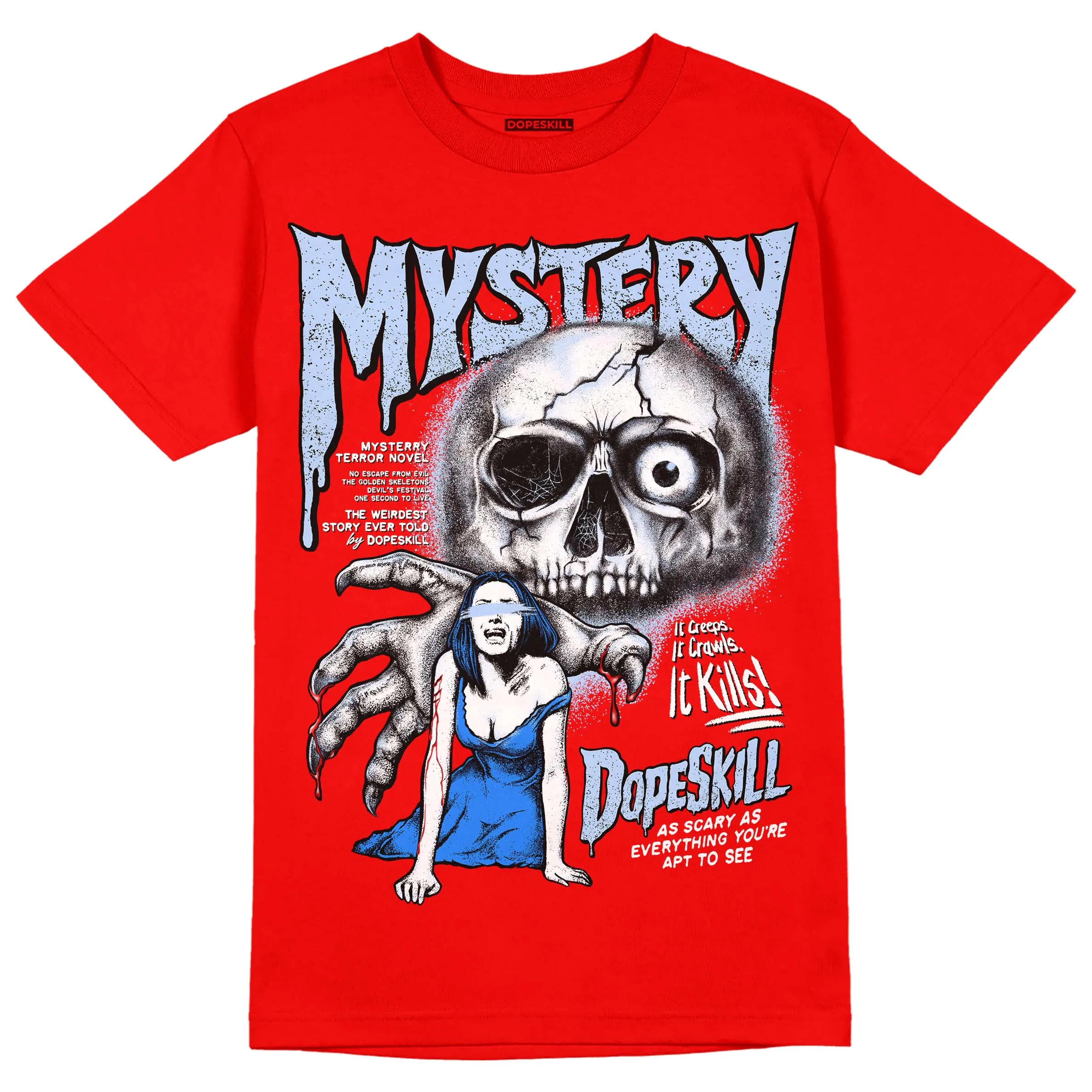 Cherry 11s DopeSkill Varsity Red T-shirt Mystery Ghostly Grasp Graphic sold by DopeSkill