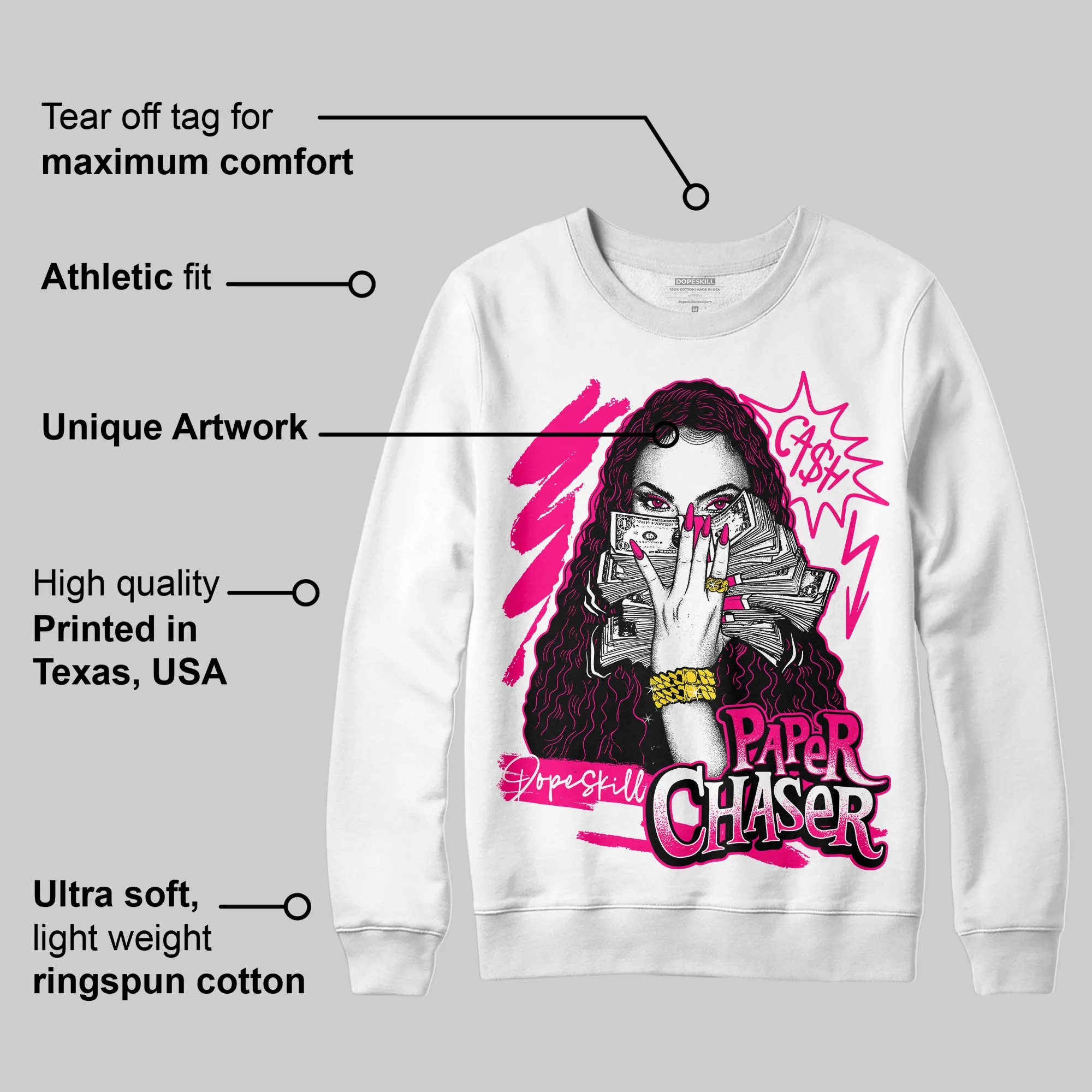 Fierce Pink 1s DopeSkill Sweatshirt NPC Graphic sold by DopeSkill product image thumbnail 3