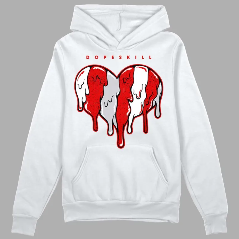 Red Cement 4S DopeSkill Hoodie Sweatshirt Slime Drip Heart Graphic sold by DopeSkill