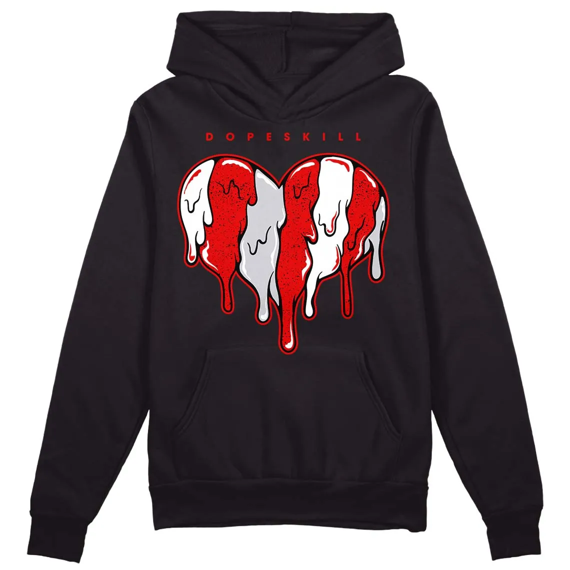 Red Cement 4S DopeSkill Hoodie Sweatshirt Slime Drip Heart Graphic sold by DopeSkill product image thumbnail 2