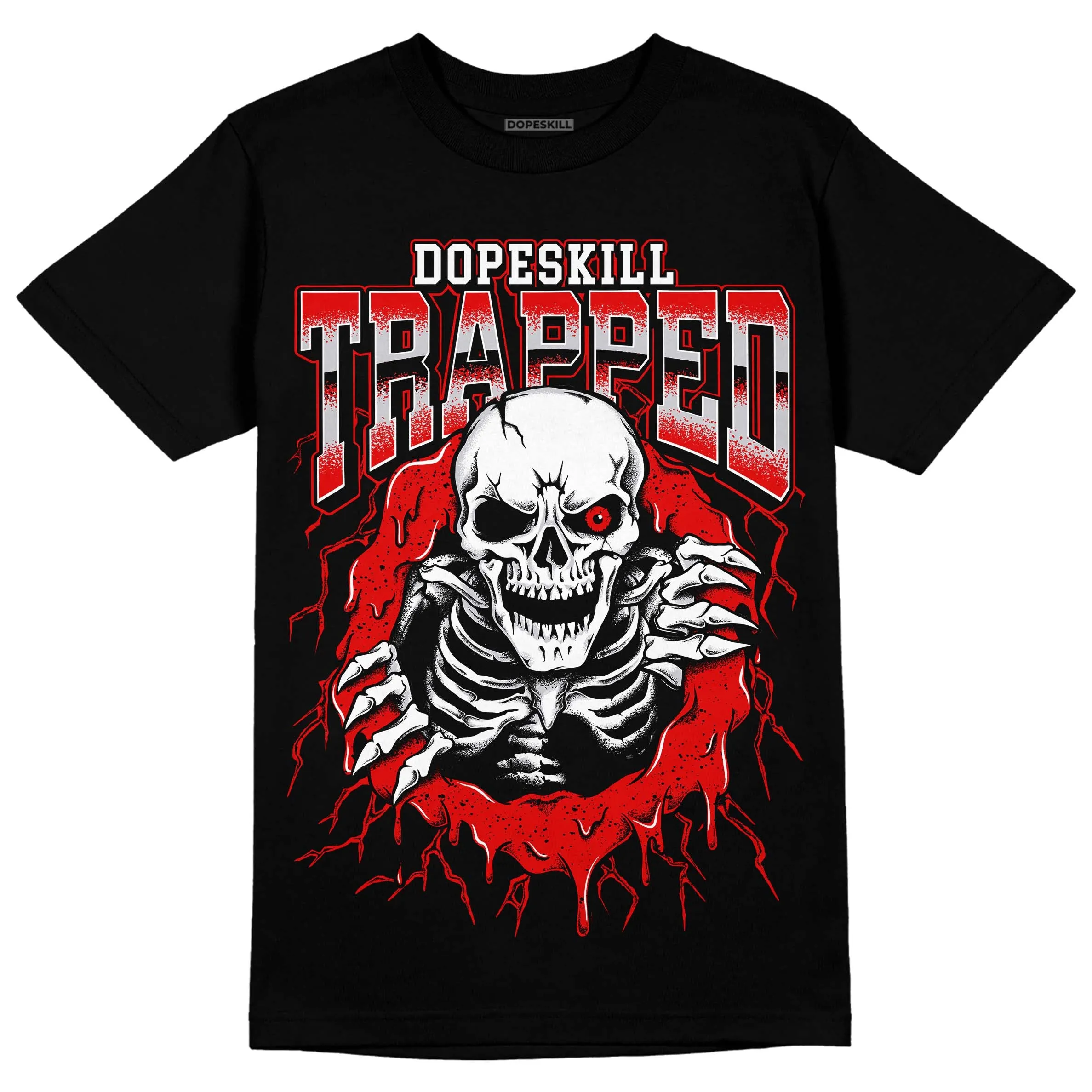Red Cement 4S DopeSkill T-Shirt Trapped Halloween Graphic sold by DopeSkill product image thumbnail 2