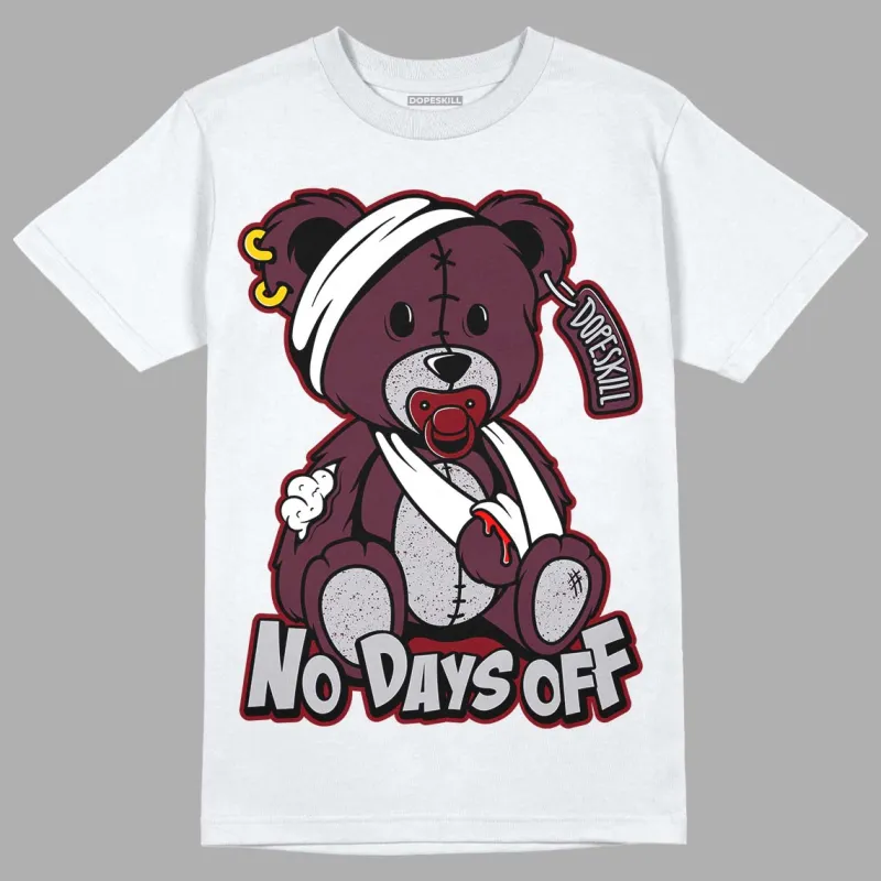 Burgundy 5s DopeSkill T-Shirt Hurt Bear Graphic sold by DopeSkill