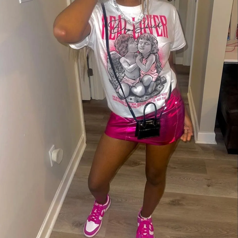 Fierce Pink 1s DopeSkill T-Shirt Real Lover Graphic sold by DopeSkill product image thumbnail 3