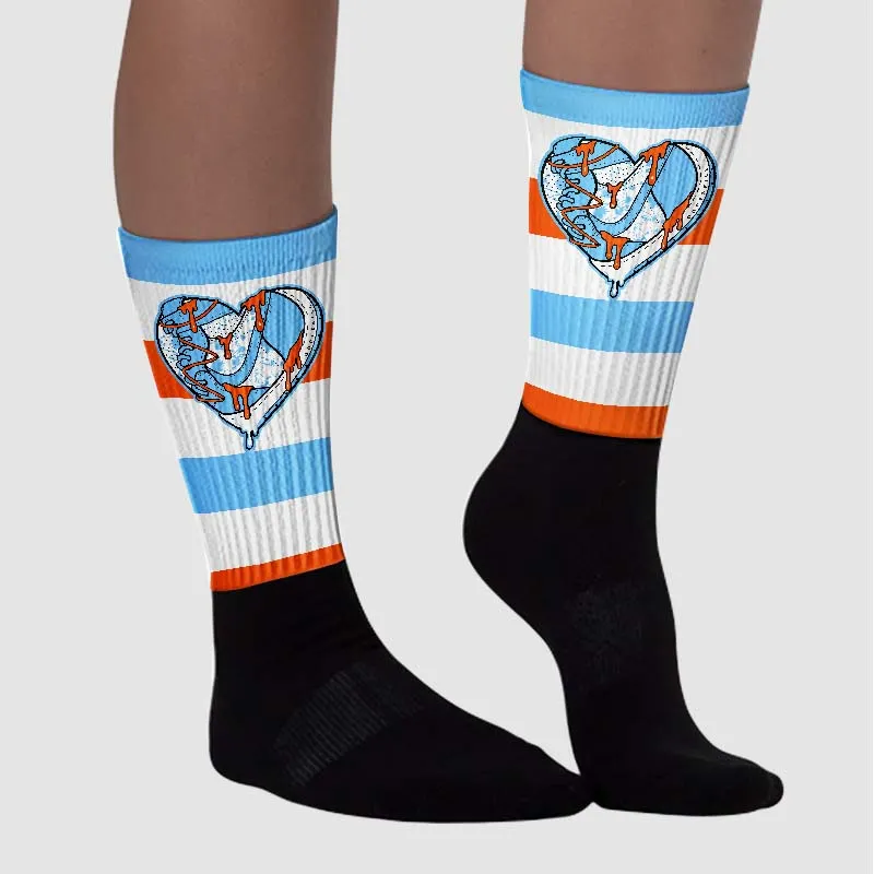 Dunk Low Futura University Blue DopeSkill Sublimated Socks Horizontal Stripes Graphic sold by DopeSkill product image thumbnail 3