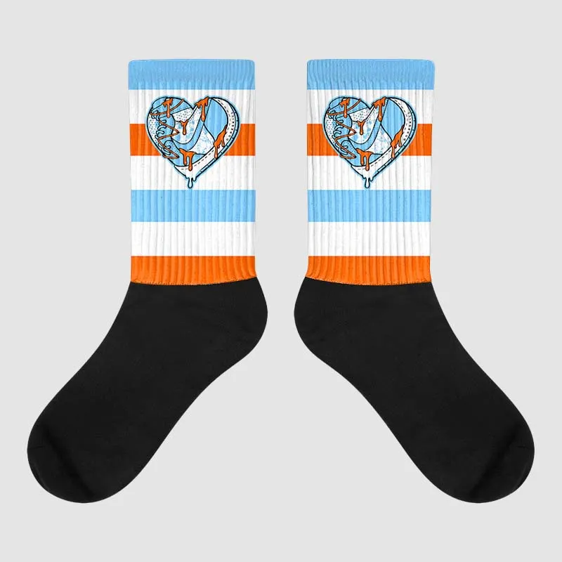 Dunk Low Futura University Blue DopeSkill Sublimated Socks Horizontal Stripes Graphic sold by DopeSkill