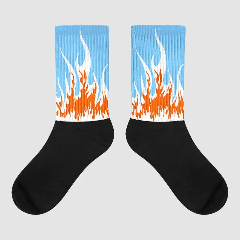 Dunk Low Futura University Blue DopeSkill Sublimated Socks FIRE Graphic sold by DopeSkill