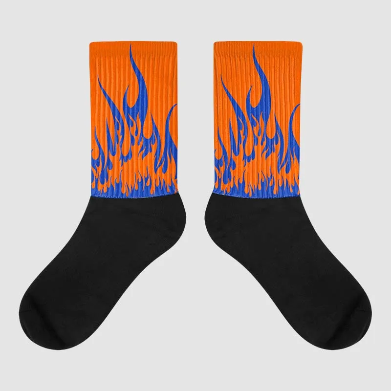 Dunk Low Futura Orange Blaze DopeSkill Sublimated Socks FIRE Graphic sold by DopeSkill