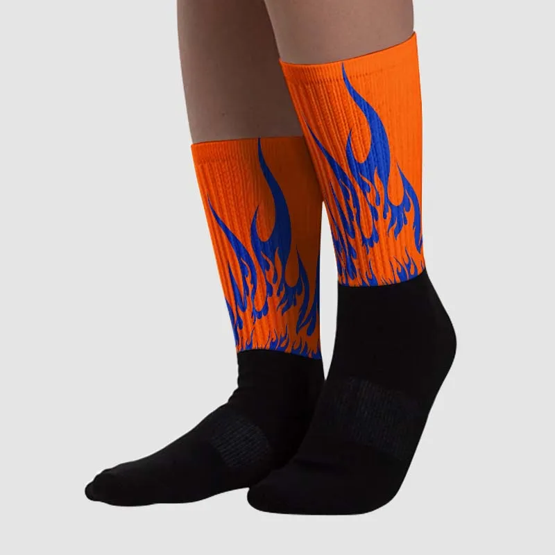 Dunk Low Futura Orange Blaze DopeSkill Sublimated Socks FIRE Graphic sold by DopeSkill product image thumbnail 2