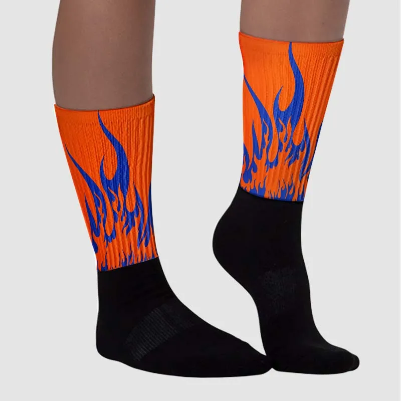 Dunk Low Futura Orange Blaze DopeSkill Sublimated Socks FIRE Graphic sold by DopeSkill product image thumbnail 3