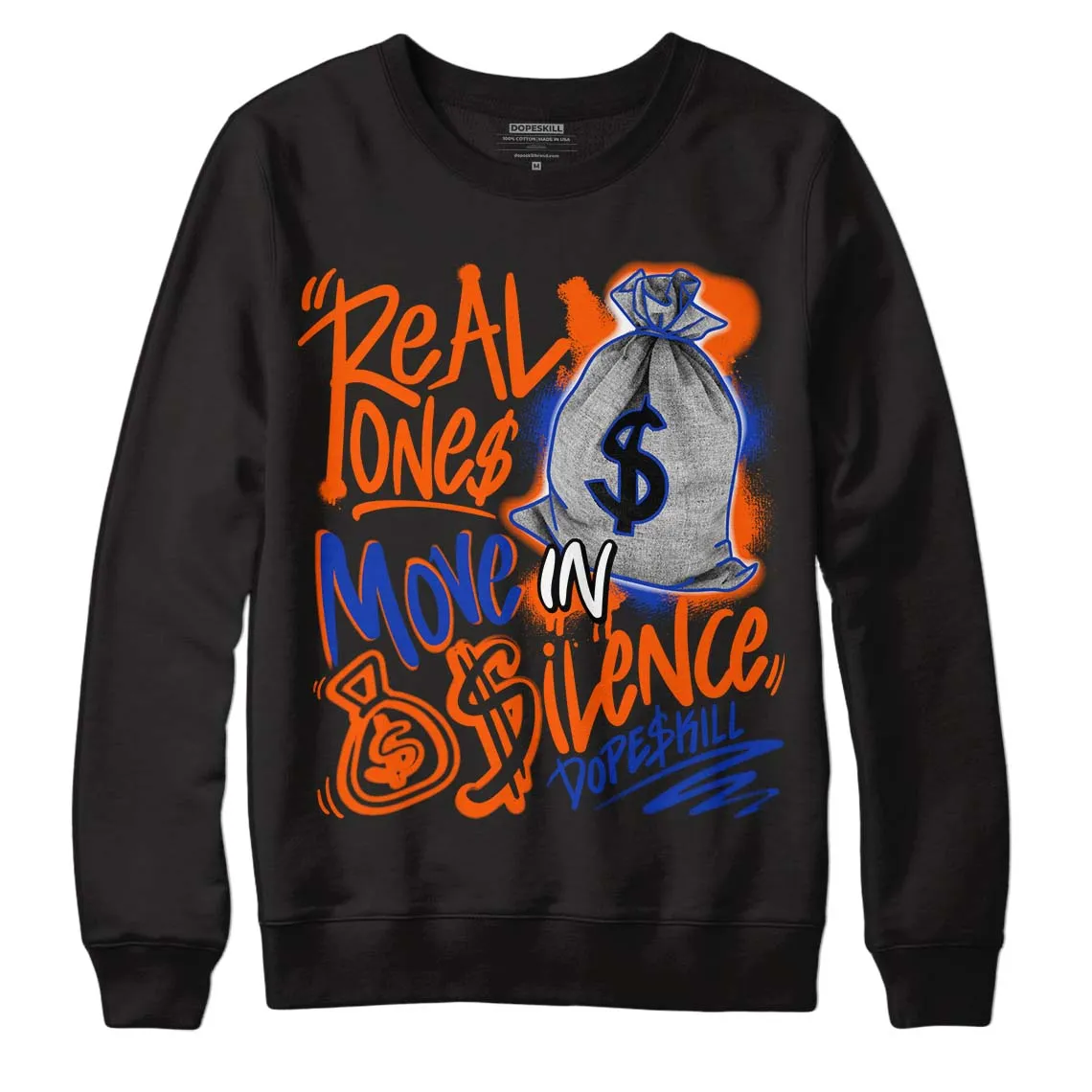 Dunk Low Futura Orange Blaze DopeSkill Sweatshirt Real Ones Move In Silence Graphic sold by DopeSkill product image thumbnail 2