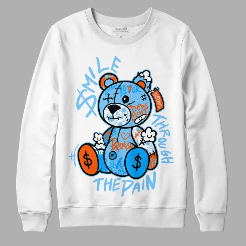 Dunk Low Futura University Blue DopeSkill Sweatshirt Smile Through The Pain Graphic sold by DopeSkill