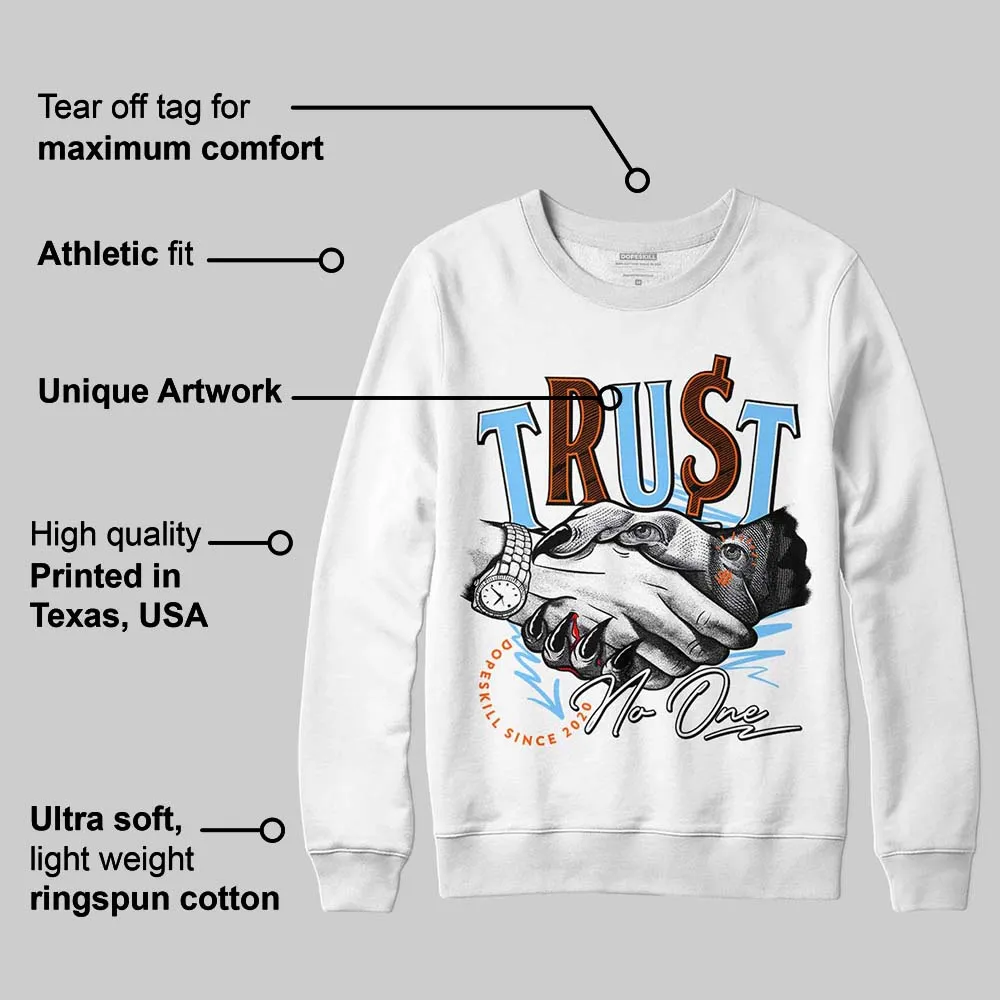 Dunk Low Futura University Blue DopeSkill Sweatshirt Trust No One Graphic sold by DopeSkill product image thumbnail 3