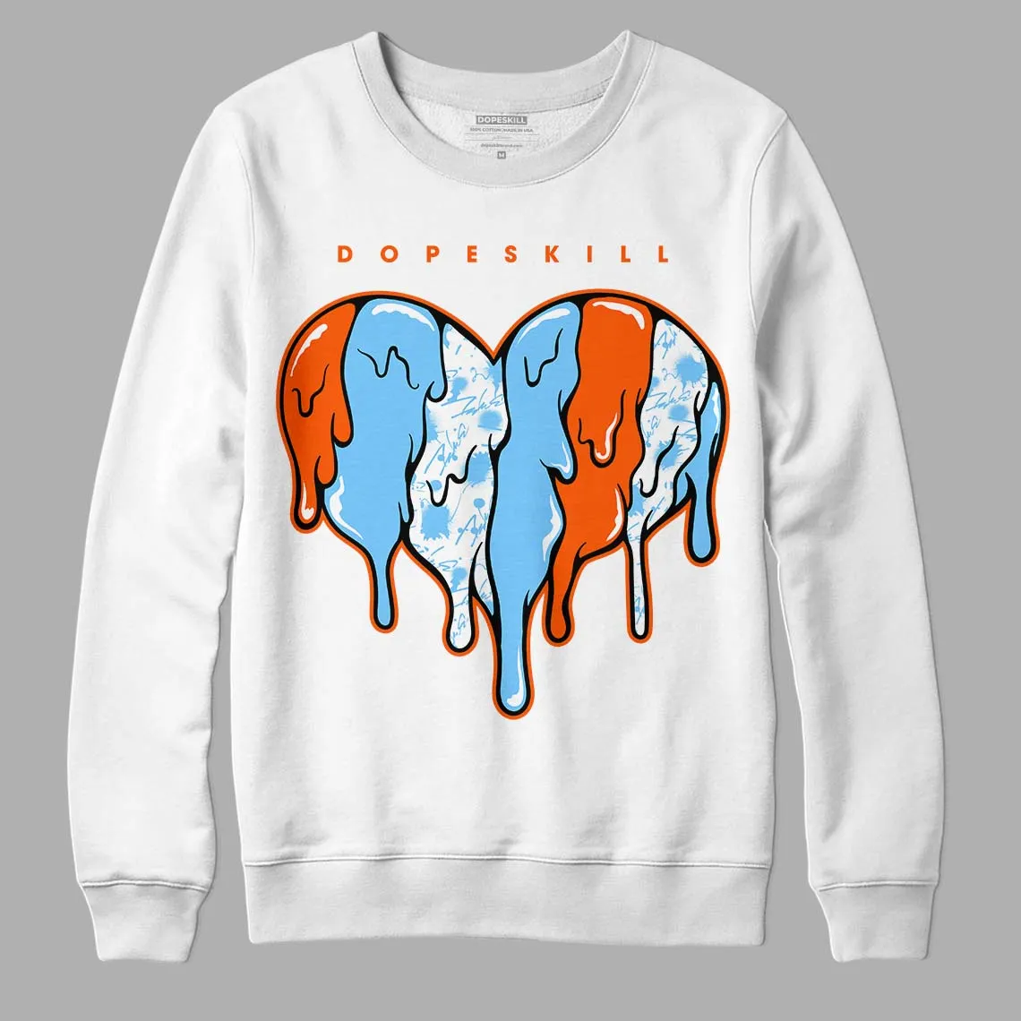 Dunk Low Futura University Blue DopeSkill Sweatshirt Slime Drip Heart Graphic sold by DopeSkill