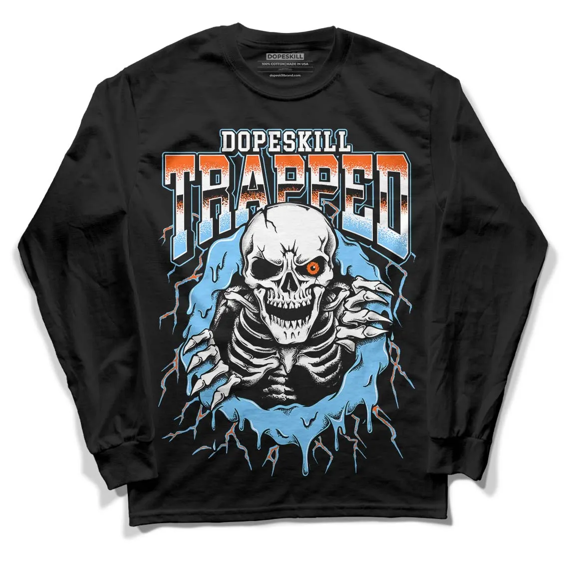 Dunk Low Futura University Blue DopeSkill Long Sleeve T-Shirt Trapped Halloween Graphic sold by DopeSkill product image thumbnail 2