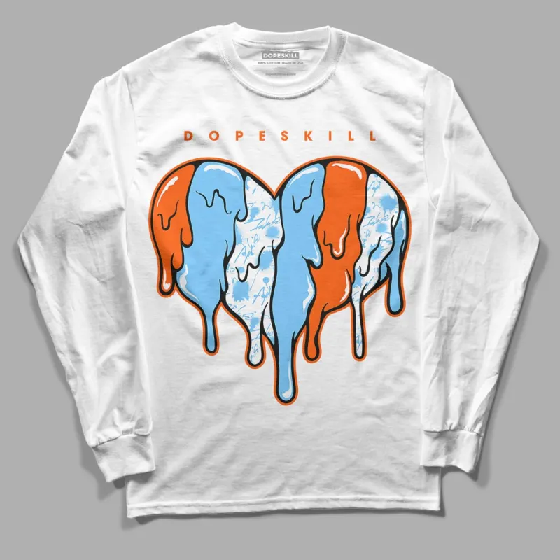 Dunk Low Futura University Blue DopeSkill Long Sleeve T-Shirt Slime Drip Heart Graphic sold by DopeSkill