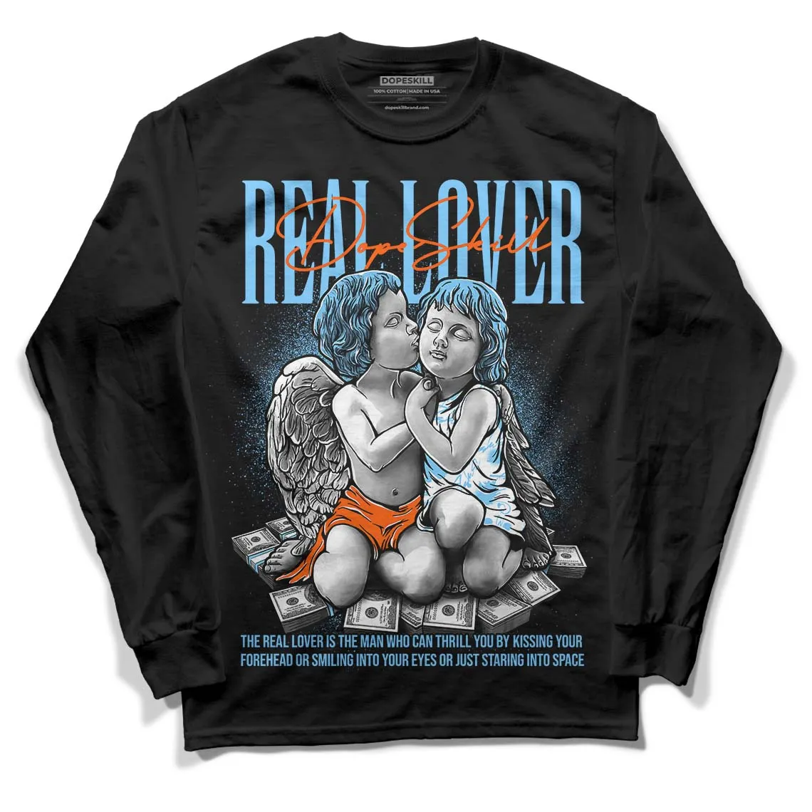 Dunk Low Futura University Blue DopeSkill Long Sleeve T-Shirt Real Lover Graphic sold by DopeSkill product image thumbnail 2