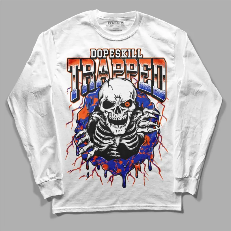 Dunk Low Futura Orange Blaze DopeSkill Long Sleeve T-Shirt Trapped Halloween Graphic sold by DopeSkill