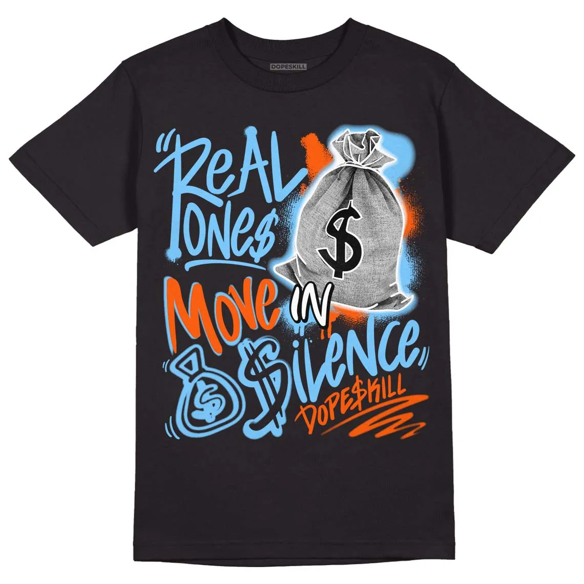 Dunk Low Futura University Blue DopeSkill T-Shirt Real Ones Move In Silence Graphic sold by DopeSkill product image thumbnail 2