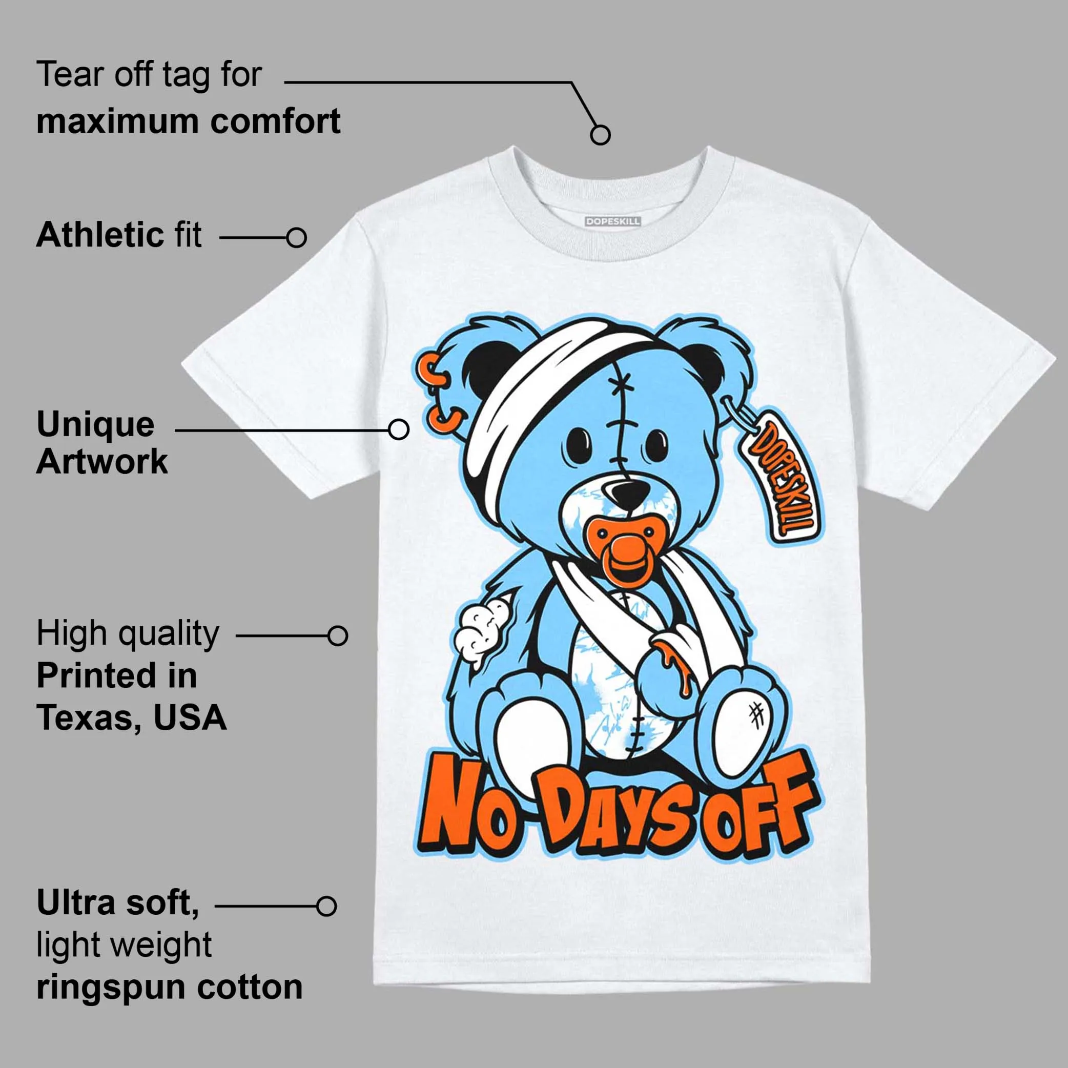 Dunk Low Futura University Blue DopeSkill T-Shirt Hurt Bear Graphic sold by DopeSkill product image thumbnail 3