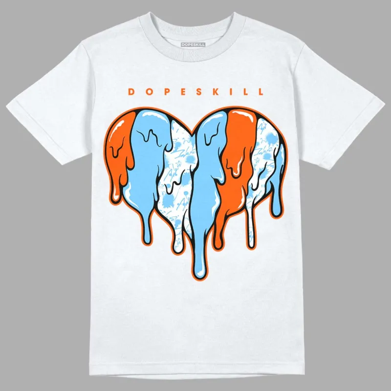 Dunk Low Futura University Blue DopeSkill T-Shirt Slime Drip Heart Graphic sold by DopeSkill