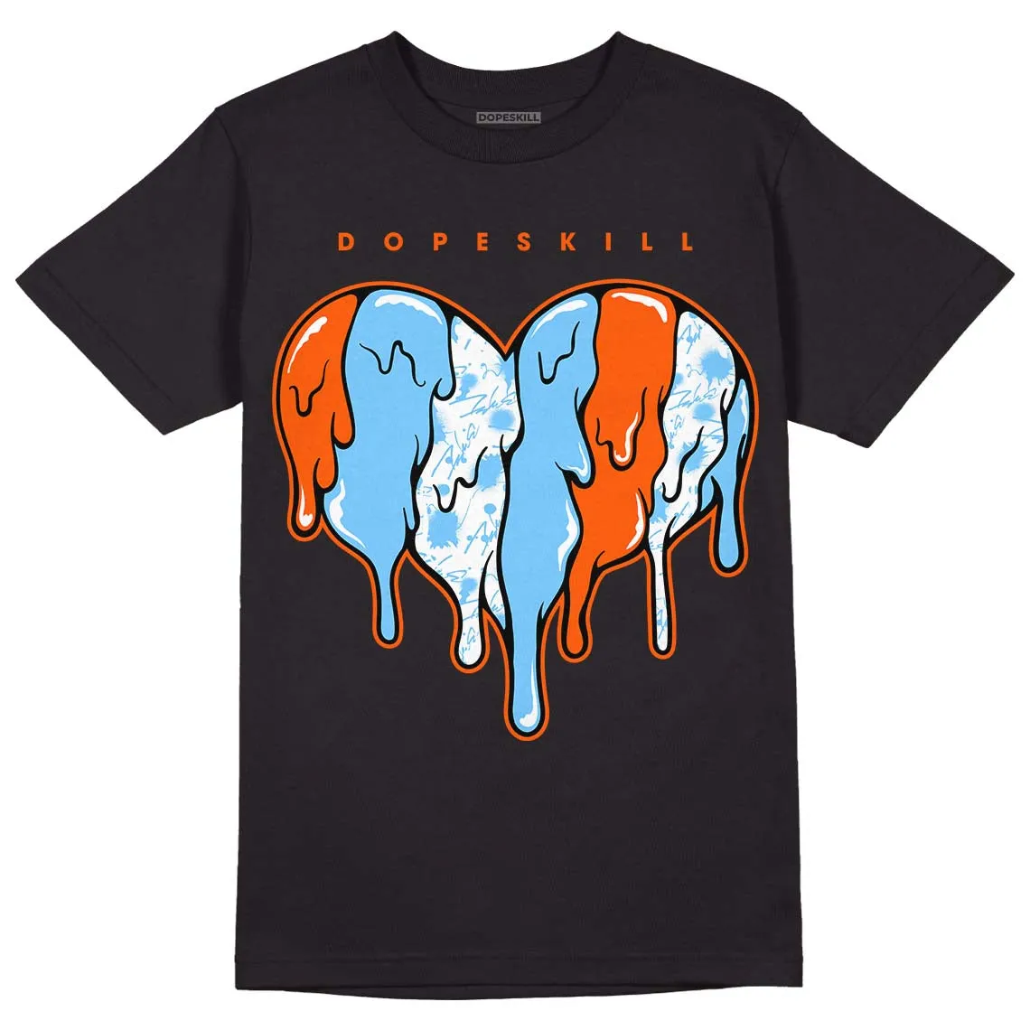 Dunk Low Futura University Blue DopeSkill T-Shirt Slime Drip Heart Graphic sold by DopeSkill product image thumbnail 2