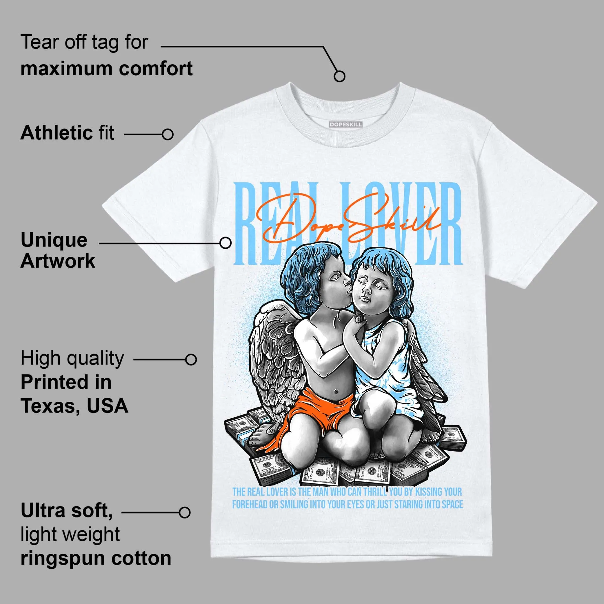 Dunk Low Futura University Blue DopeSkill T-Shirt Real Lover Graphic sold by DopeSkill product image thumbnail 3