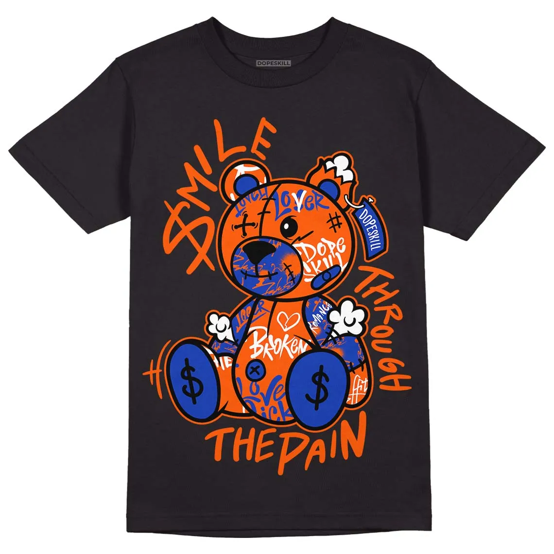 Dunk Low Futura Orange Blaze DopeSkill T-Shirt Smile Through The Pain Graphic sold by DopeSkill product image thumbnail 2