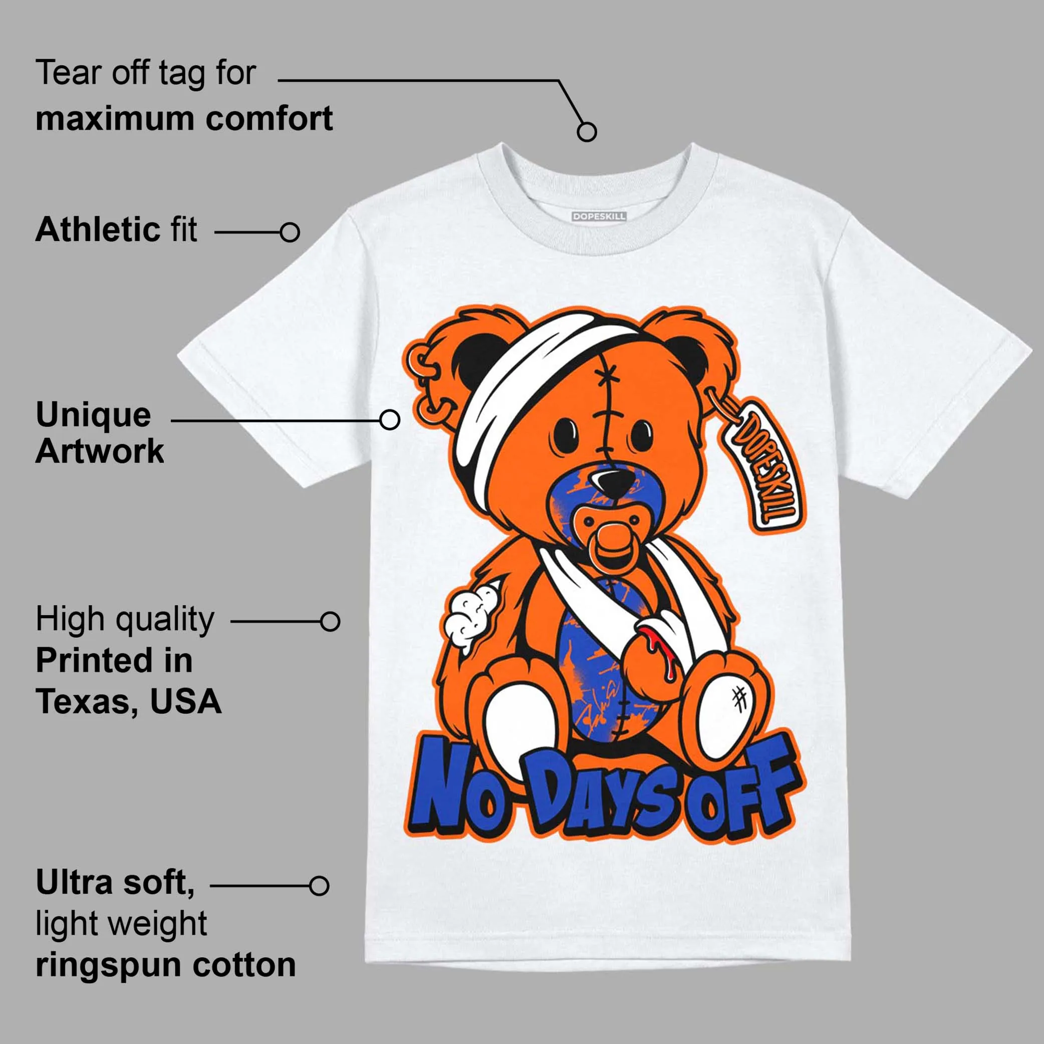Dunk Low Futura Orange Blaze DopeSkill T-Shirt Hurt Bear Graphic sold by DopeSkill product image thumbnail 3