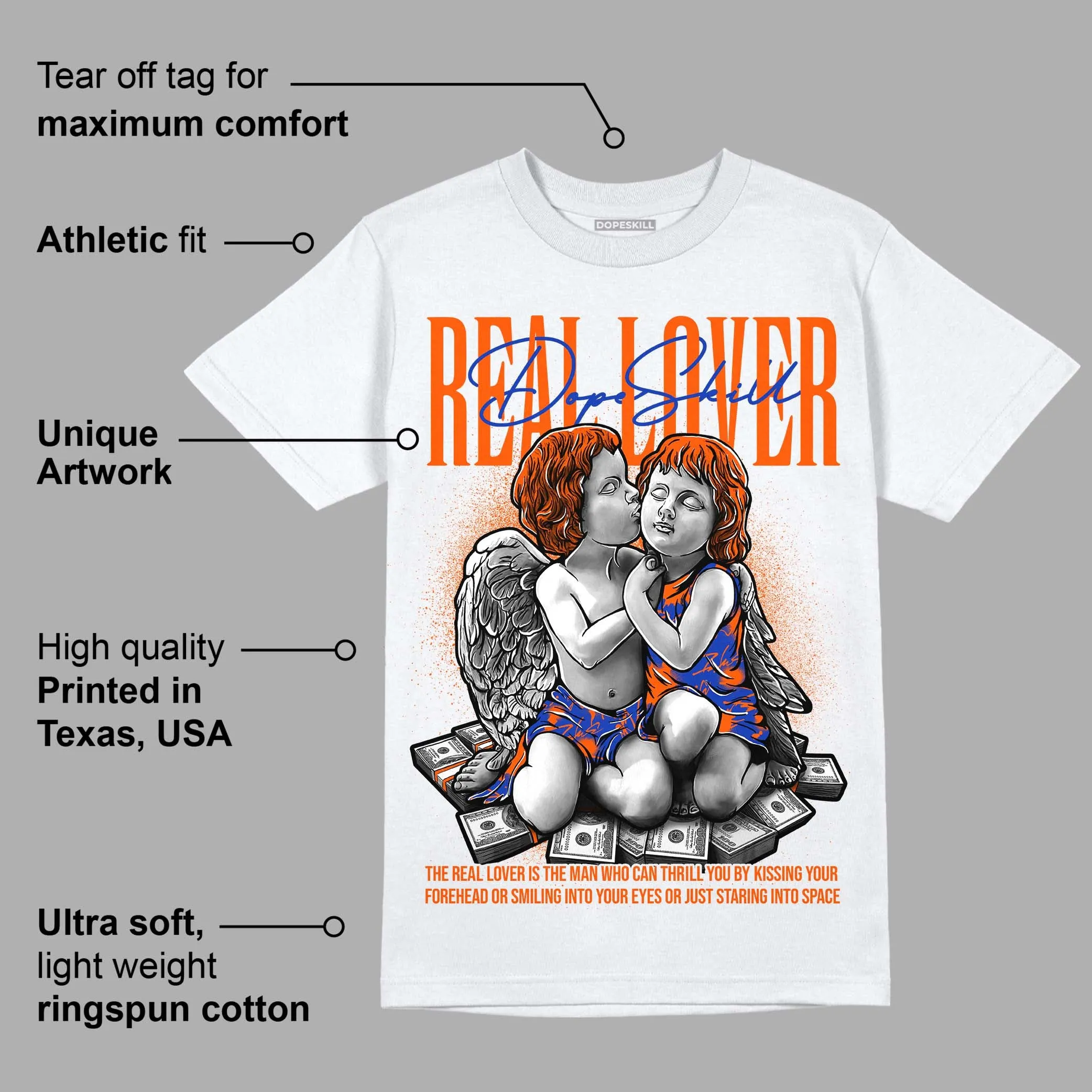 Dunk Low Futura Orange Blaze DopeSkill T-Shirt Real Lover Graphic sold by DopeSkill product image thumbnail 3