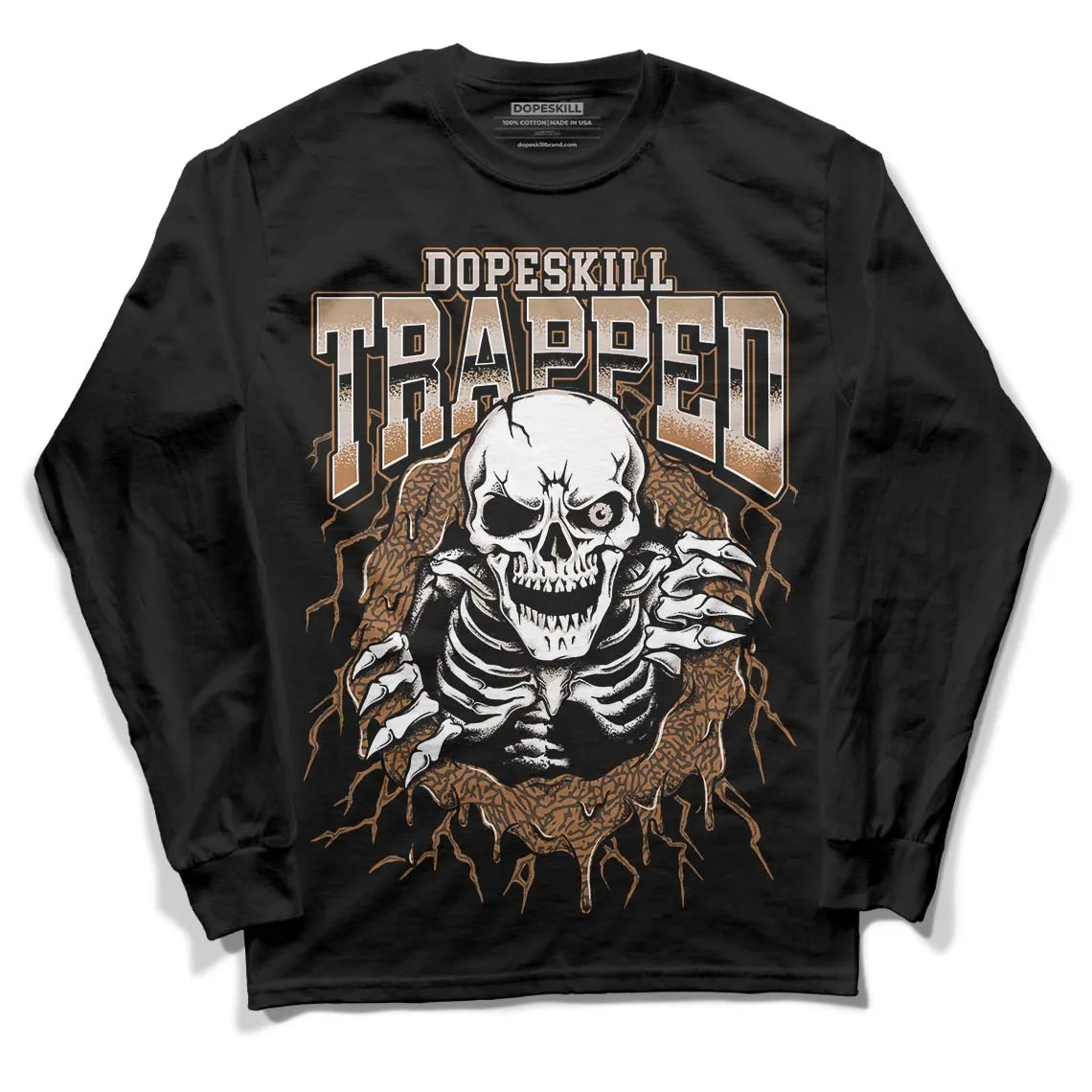 Palomino 3s DopeSkill Long Sleeve T-Shirt Trapped Halloween Graphic sold by DopeSkill product image thumbnail 2