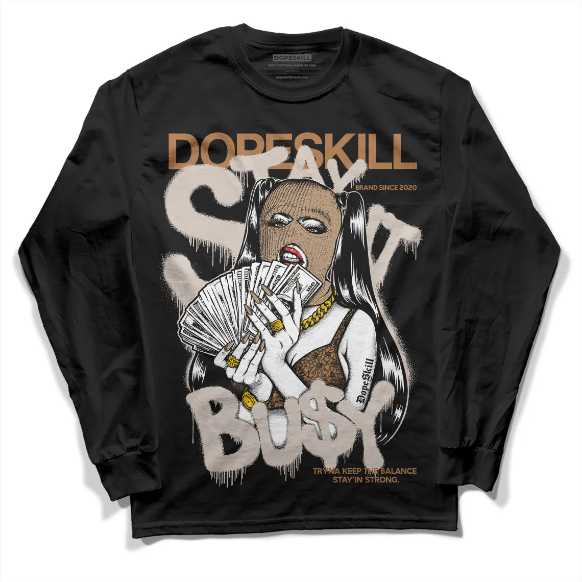 Palomino 3s DopeSkill Long Sleeve T-Shirt Stay It Busy Graphic sold by DopeSkill product image thumbnail 2