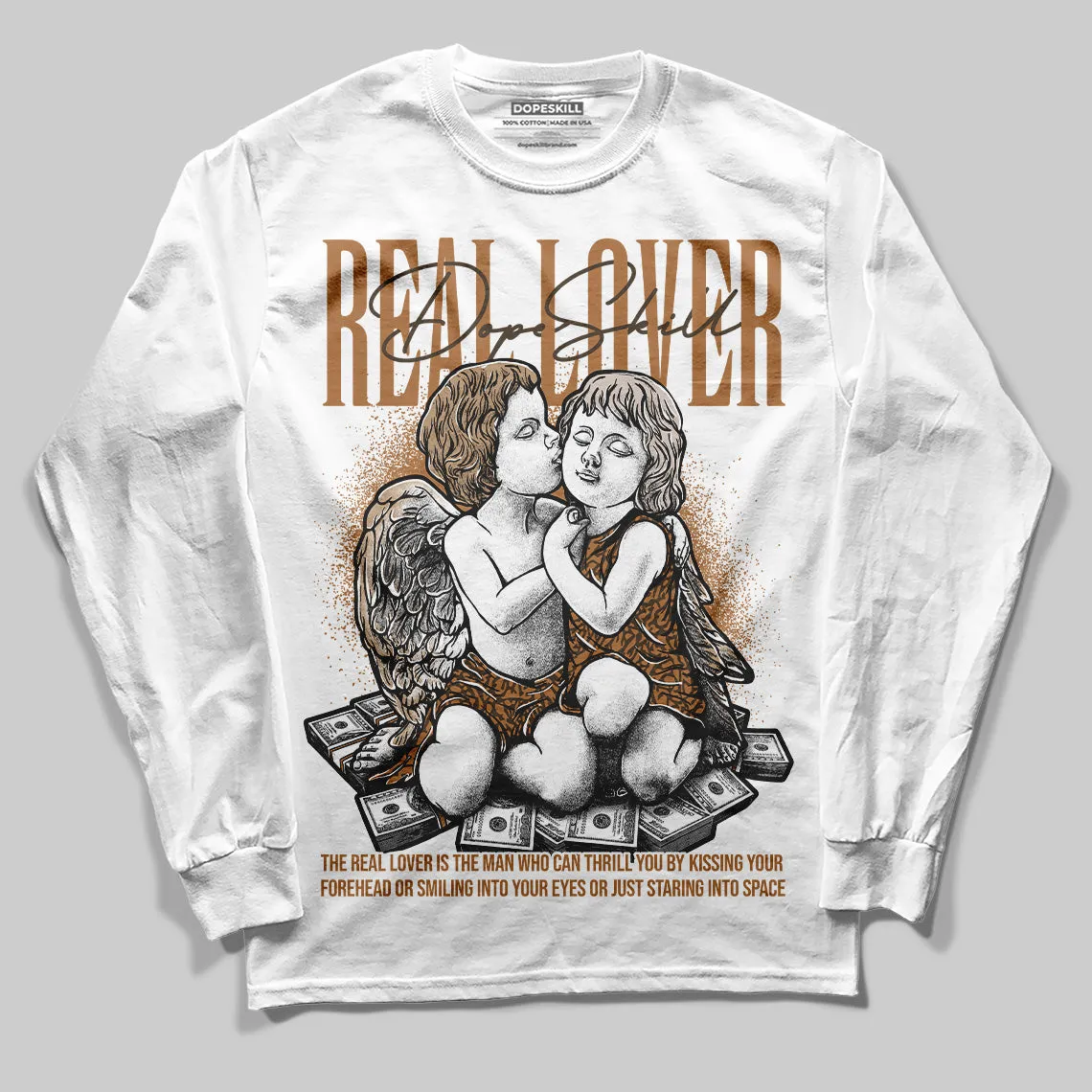 Palomino 3s DopeSkill Long Sleeve T-Shirt Real Lover Graphic sold by DopeSkill