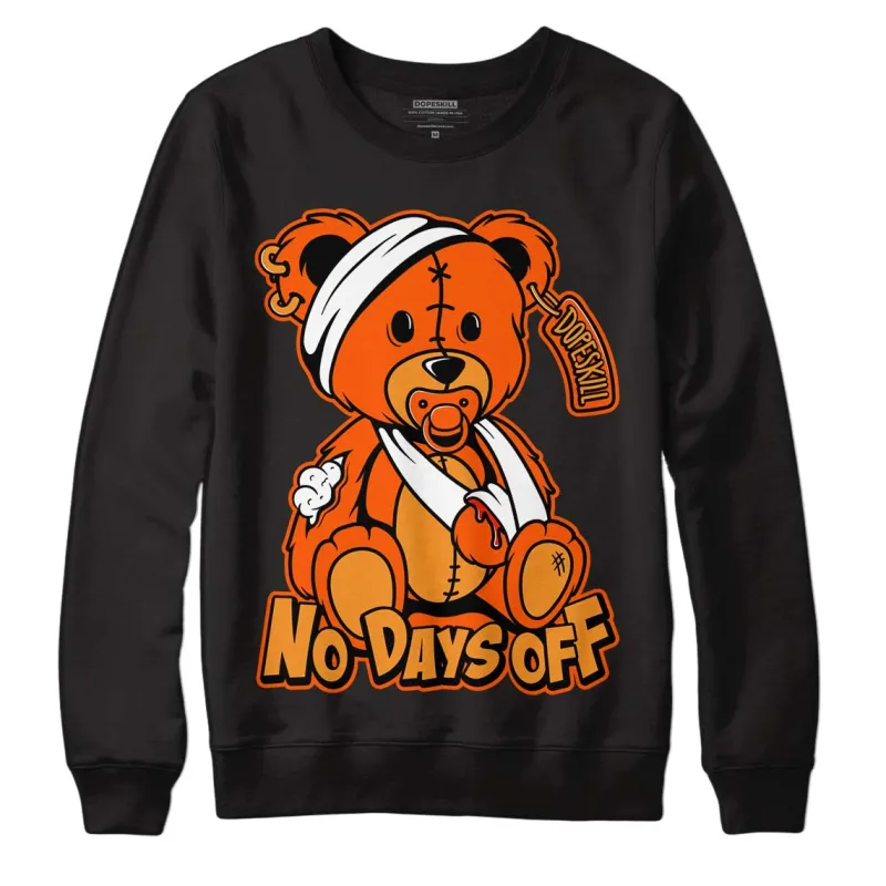 Brilliant Orange 12s DopeSkill Sweatshirt Hurt Bear Graphic sold by DopeSkill