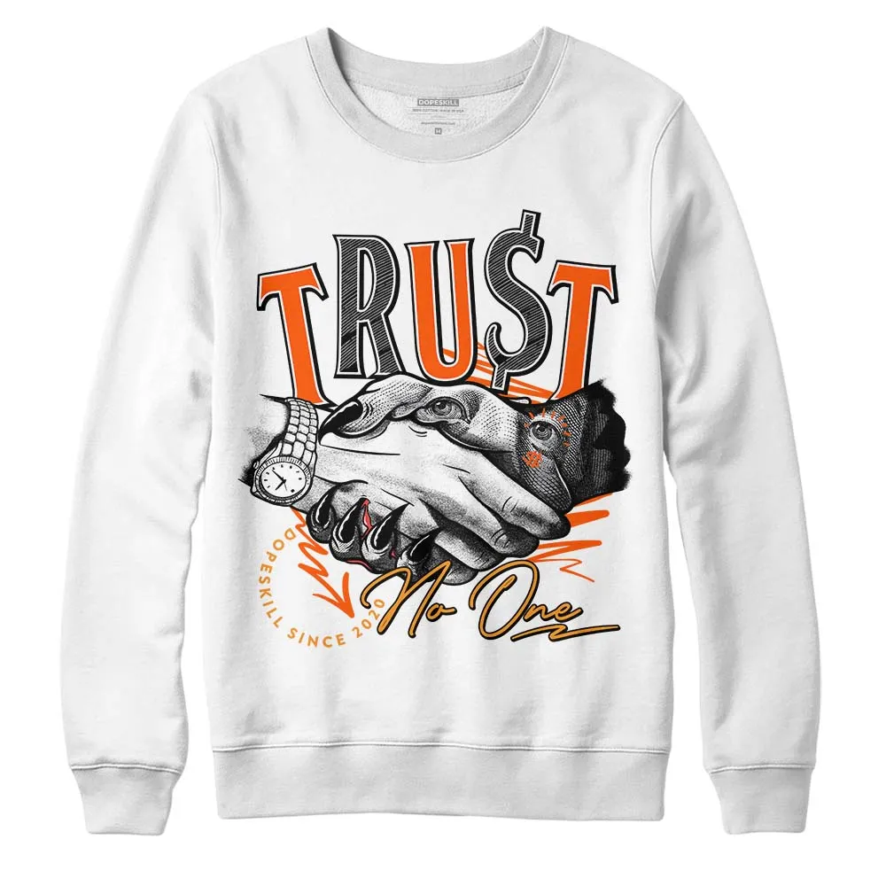 Brilliant Orange 12s DopeSkill Sweatshirt Trust No One Graphic sold by DopeSkill product image thumbnail 2