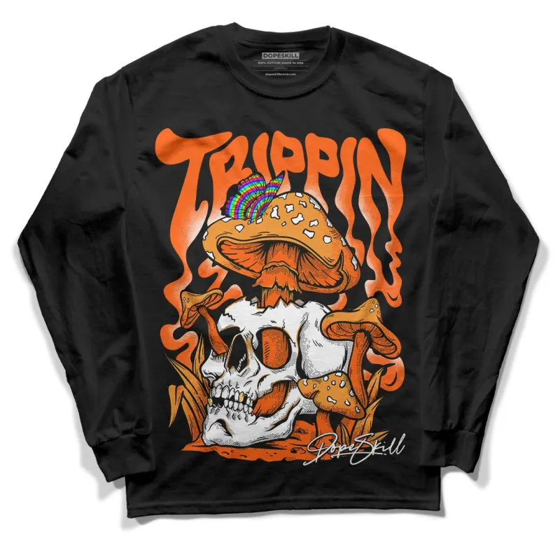Brilliant Orange 12s DopeSkill Long Sleeve T-Shirt Trippin Graphic sold by DopeSkill
